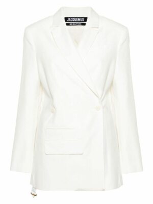 Jacquemus Women's La Veste Tibau Jacket in White | Size 32 | 231JA0221359