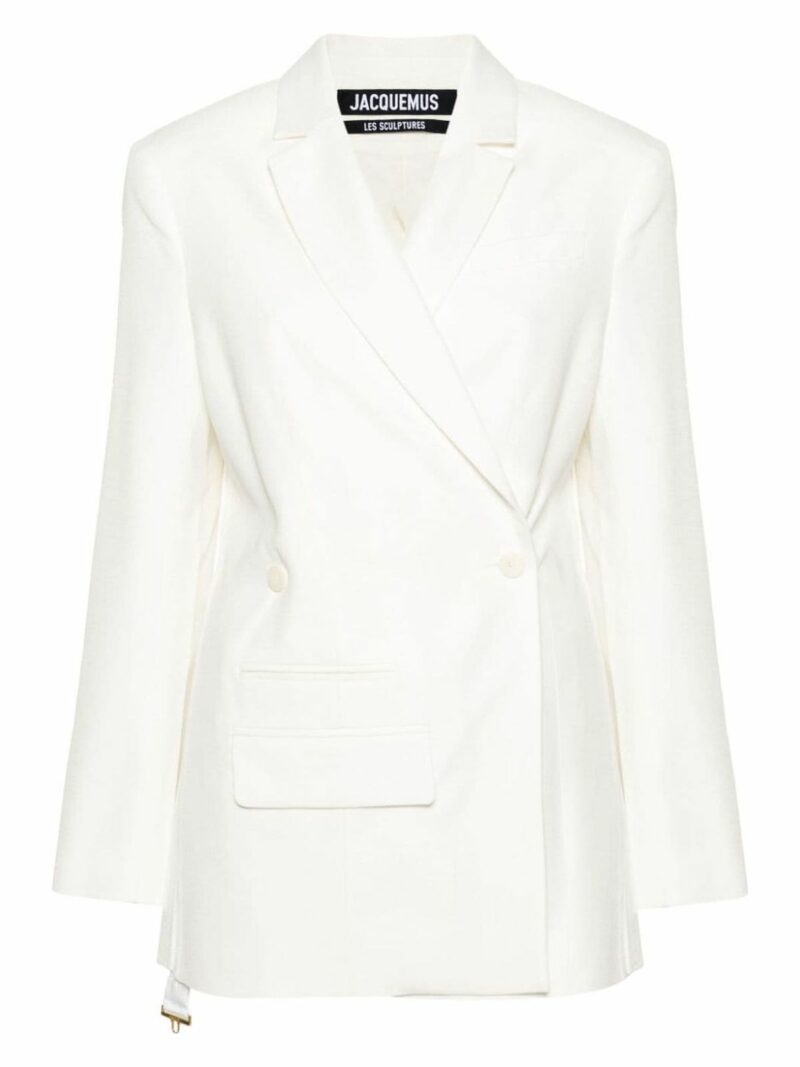 Jacquemus Women's La Veste Tibau Jacket in White | Size 32 | 231JA0221359