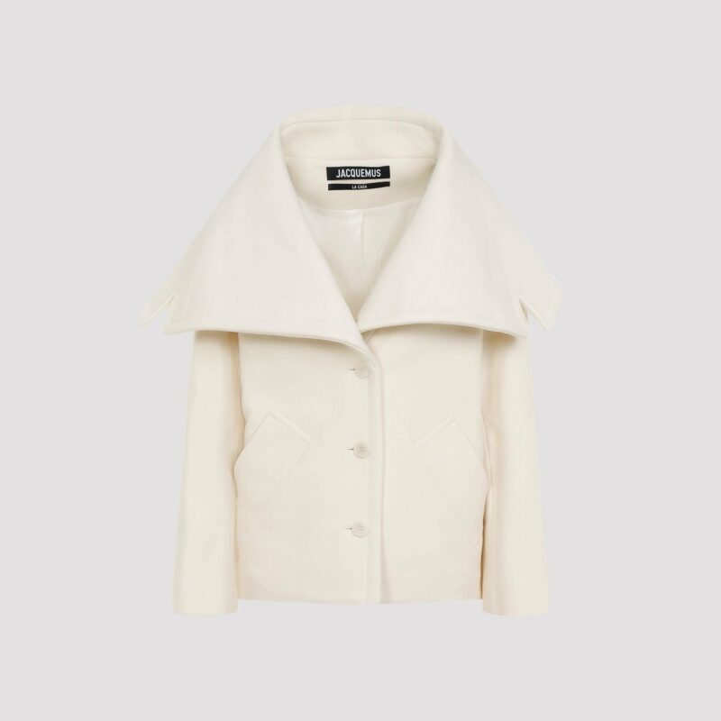 Jacquemus Women's Le Caban Caruso Coat in White | Size 36 | 243CO0771614