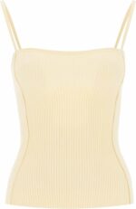 Jacquemus Women's Le Haut Sierra Knitted Top in Neutro | Size 40 | 241KN3542355