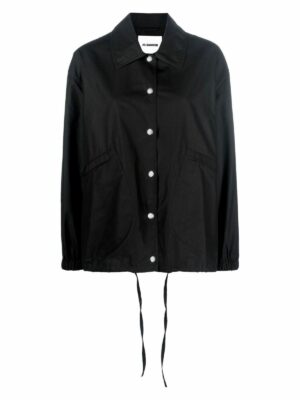 Jil Sander Women's Logo Cotton Jacket in Black | Size 36 | J04AM0001J45063001