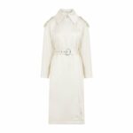 Jil Sander Women's Viscose Trench Coat in Nude & Neutrals | Size Small | J03AA0153J65112