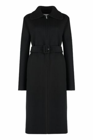 Jil Sander Women's Wool And Angora Coat in Black | Size 36 | J52AA0001J40028 Color 001