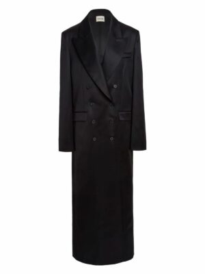 Khaite Women's The Blake Double Breasted Coat in Black | Size 2 | 7098170