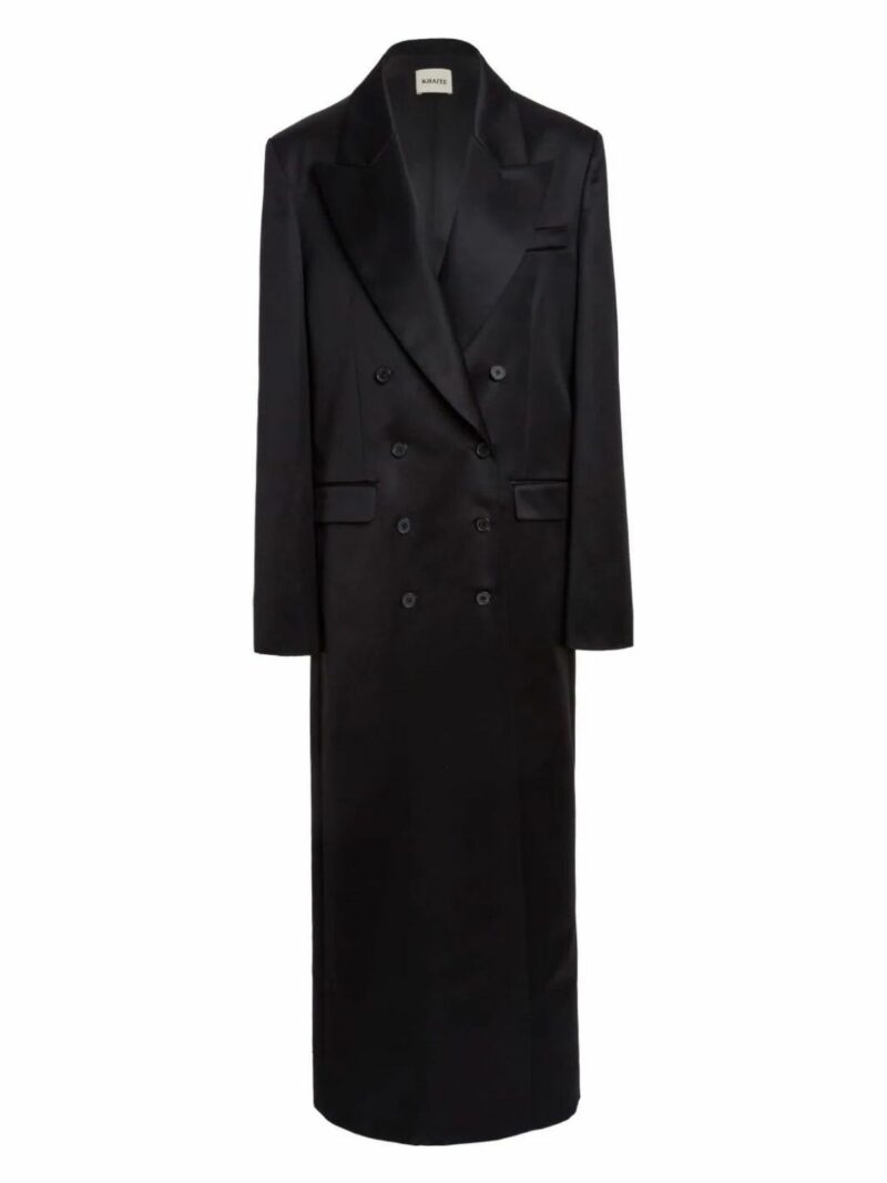 Khaite Women's The Blake Double Breasted Coat in Black | Size 2 | 7098170