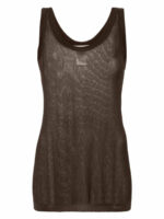 Lemaire Women's Ribbed Trim Tank Top in Brown | Size Large | TO1156LK1017490