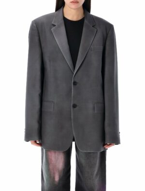 Maison Margiela Women's Mahair Wool Suit Jacket in Dark Taupe | Size 38 | 24AS51BN0431M35141 Color 853