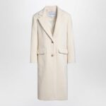 Margaux Lonnberg Women's Single-Breasted Coat in White | Size 34 | SHARIEPL