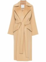 Max Mara Sportmax Women's Cashmere Robe Coat in Nude & Neutrals | Size 40 | ORENSE