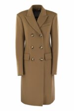 Max Mara Sportmax Women's Morgana - Double Wool Cloth Coat in Camel | Size 40 | 2422016041600