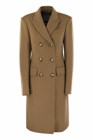 Max Mara Sportmax Women's Morgana - Double Wool Cloth Coat in Camel | Size 40 | 2422016041600