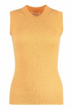 Max Mara Sportmax Women's Nido Cotton Tank Top in Orange | Size Large | NIDO2323610131600 Color 002