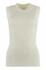 Max Mara Sportmax Women's Nido Cotton Tank Top in White | Size XL | NIDO2323610131600 Color 001