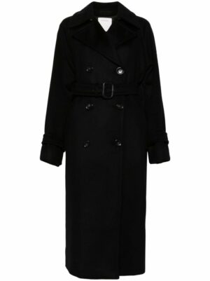 Max Mara Sportmax Women's Wool Long Coat in Black | Size 36 | 22016062600