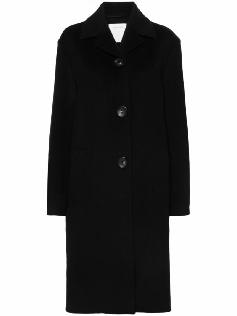 Max Mara Sportmax Women's Wool Midi Coat in Black | Size 40 | 22016021600