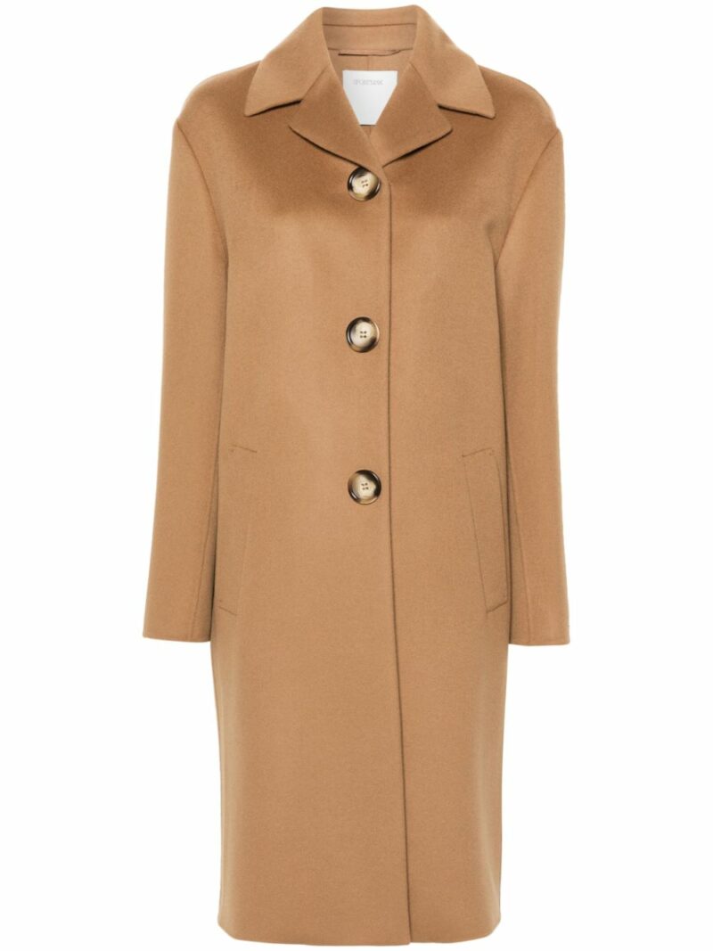 Max Mara Sportmax Women's Wool Midi Coat in Camel | Size 38 | 22016021600