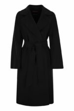 Max Mara Studio Women's Cles - Wool, Cashmere And Silk Coat in Black | Size 34 | 2426016021600