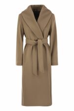 Max Mara Studio Women's Loriana - Wool Drap Coat in Camel | Size 36 | 2426016052600