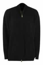 Max Mara Studio Women's Teorema - Viscose Knit Bomber Jacket in Black | Size XS | 2426316031600