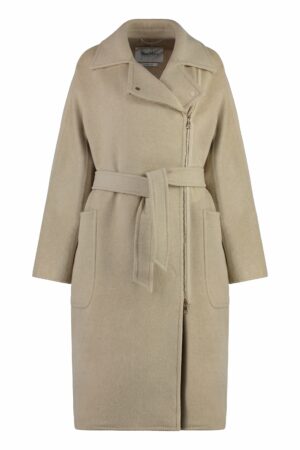 Max Mara Women's Agosto Wool Coat in Beige | Size 36 | AGOSTO2421016031600 Color 002