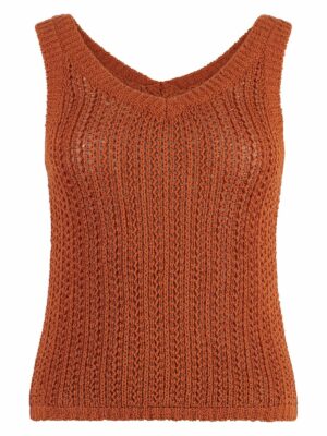 Max Mara Women's Arrigo Knitted Top in Orange | Size Large | ARRIGO2411361032600 Color 004