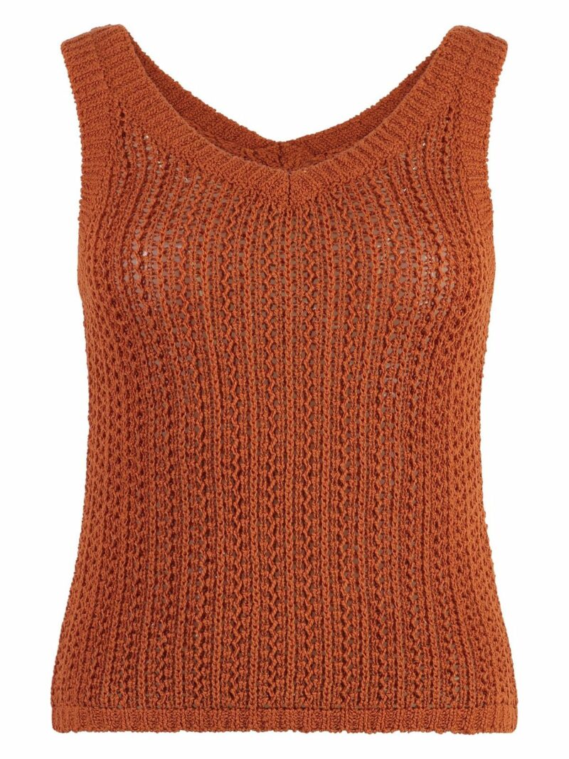 Max Mara Women's Arrigo Knitted Top in Orange | Size Large | ARRIGO2411361032600 Color 004