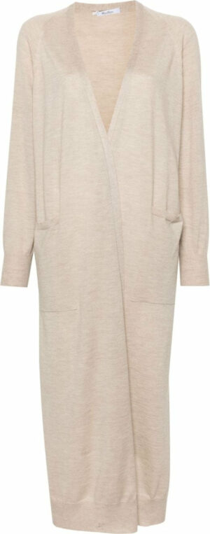 Max Mara Women's Cashmere Long Coat in Beige | Size Large | 11341071600