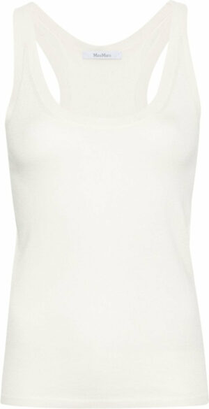 Max Mara Women's Cashmere Tank Top in White | Size Large | 11361191600