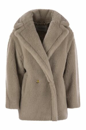 Max Mara Women's Cuba - Teddy Bear Icon Coat Short In Alpaca And Wool in Sand | Size XS | 2511081011600