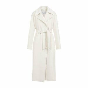 Max Mara Women's Fragore Coat in White | Size 40 | 242101611260010622