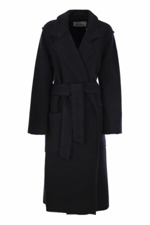 Max Mara Women's Jene - Wool And Cashmere Knit Long Coat in Night Blue | Size XS | 2421316013600