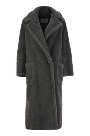 Max Mara Women's Kadiak - Teddy Oversize Coat In Wool And Alpaca in Grey | Size Small | 2421016313600