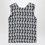 Max Mara Women's Reversible Sleeveless Top in Blue | Size 40 | TIMETOPSI