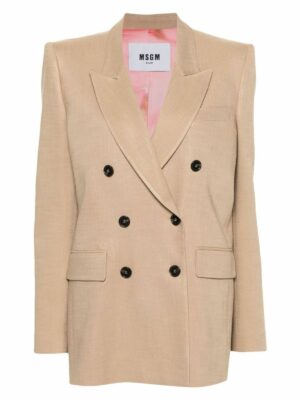 Msgm Women's Jacket Sand Arena | Size 42 | 41MDG09Y Color 24701023