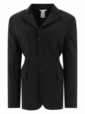 Nensi Dojaka Women's "serge" Tailored Belted Jacket in Black | Size Medium | JKT019BLACK