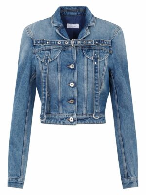 Off-White Women's Jacket in Denim | Size 38 | OWYE048F23DEN001 Color 4500