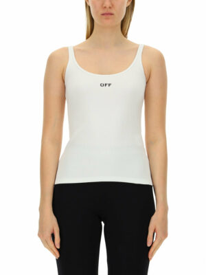 Off-White Women's Tank Top With Logo | Size 38 | OWAD072