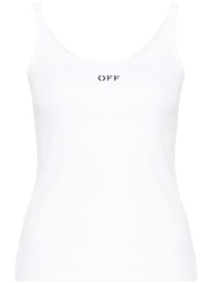 Off-White Women's Tank Top With Logo | Size 38 | OWAD072C99JER002