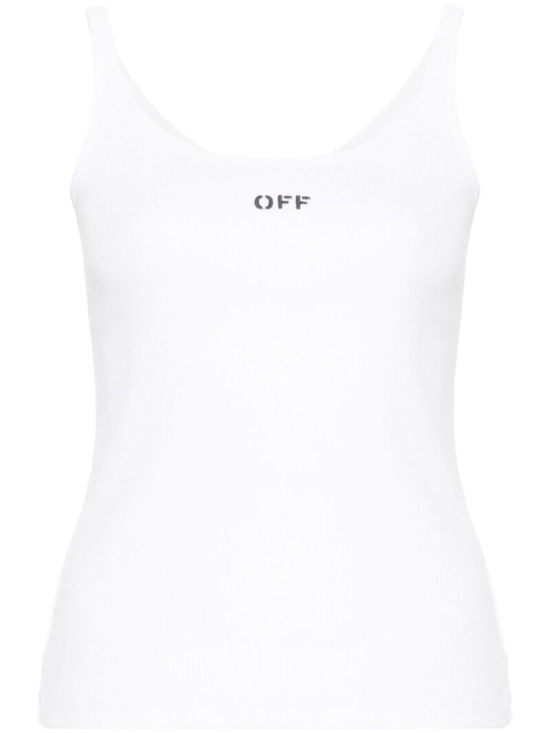 Off-White Women's Tank Top With Logo | Size 38 | OWAD072C99JER002