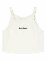 Palm Angels Women's Classic Logo Tank Top in White | Size Large | PWAD060S24FAB002