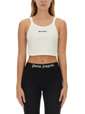 Palm Angels Women's Tank Top in White | Size Medium | PWAD060