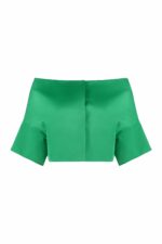 Parosh Women's Off-Shoulder Bolero Jacket in Green | Size Medium | D420002PARTY23 Color 068