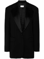 Parosh Women's Wool Blend Jacket With Pockets in Black | Size Medium | D420335 Color LILIUXY24013