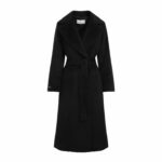 Peserico Women's Alpaca Belted Coat in Black | Size 38 | S20153A08434