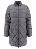 Peserico Women's Down Coat With Punto Luce in Grey | Size 40 | S24032E2200E88