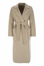 S Max Mara Women's Amore - Wool And Cashmere Dressing Gown Coat in Ice | Size 40 | 2429016153600