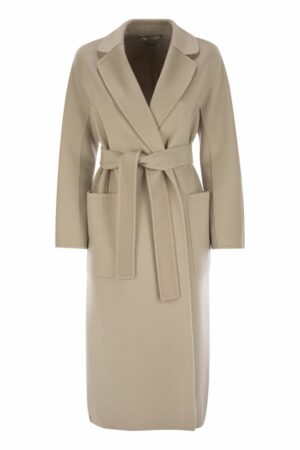 S Max Mara Women's Amore - Wool And Cashmere Dressing Gown Coat in Ice | Size 40 | 2429016153600