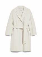 S Max Mara Women's Arona - Virgin Wool Coat in Pearl | Size 42 | 2429016111600