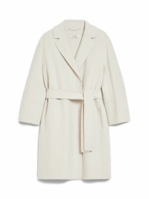 S Max Mara Women's Arona - Virgin Wool Coat in Pearl | Size 42 | 2429016111600