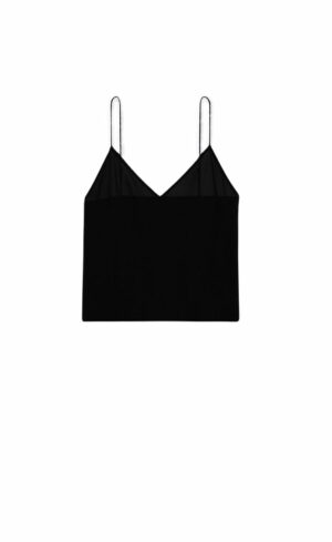 Saint Laurent Women's 619814Y059R Lingerie Top in Black | Size 40 | 619814Y059R1000